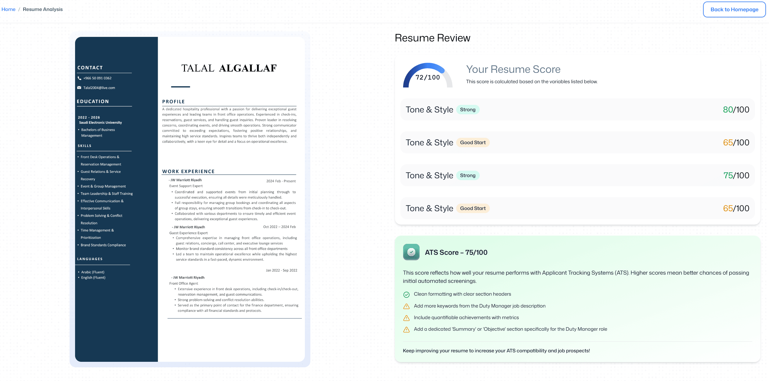 Resumai - AI-Powered Resume Analyzer & ATS Checker, screenshot 1 of 8